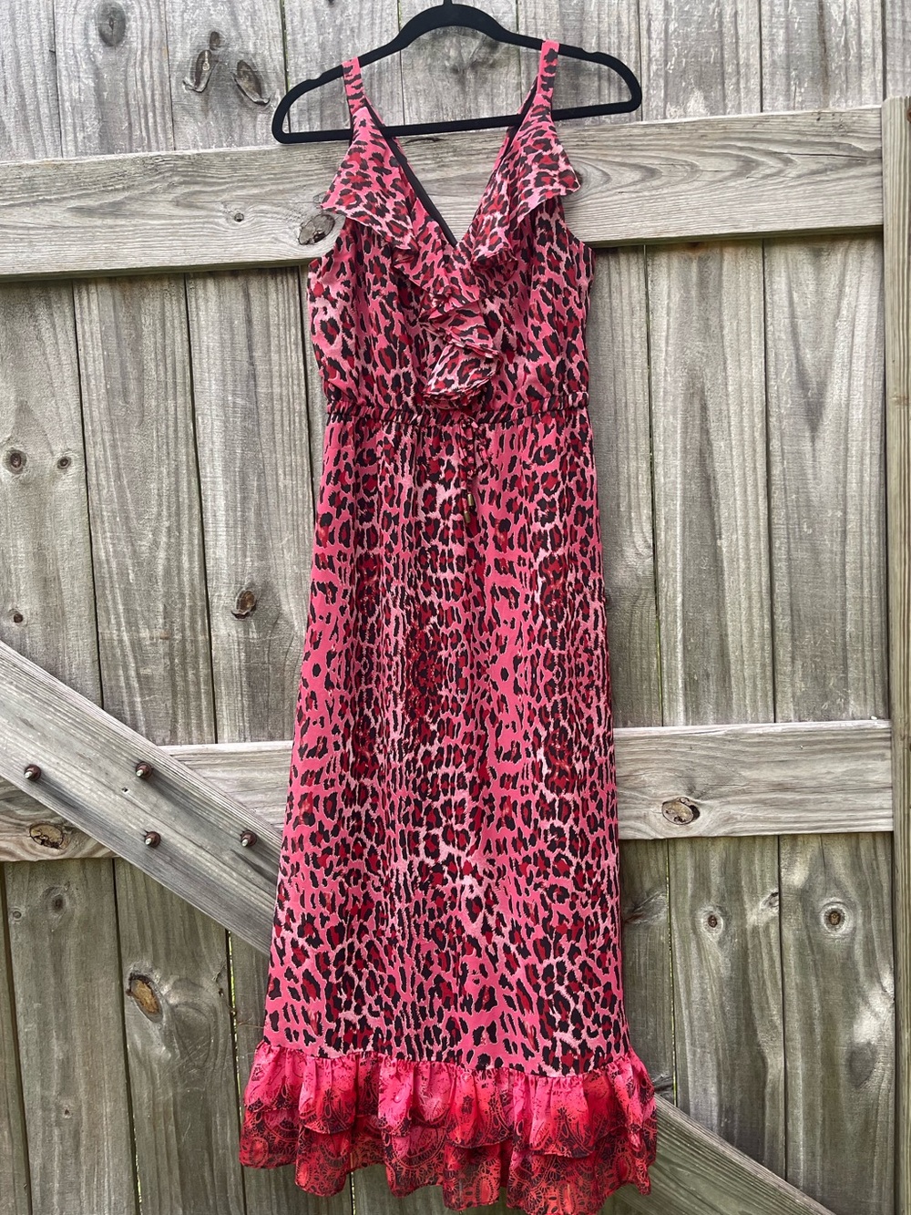 Marc Bouwer Pink Animal Print Maxi Dress size S